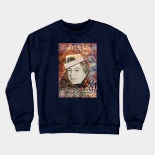 Queen Elizabeth  / Money Origami Crewneck Sweatshirt